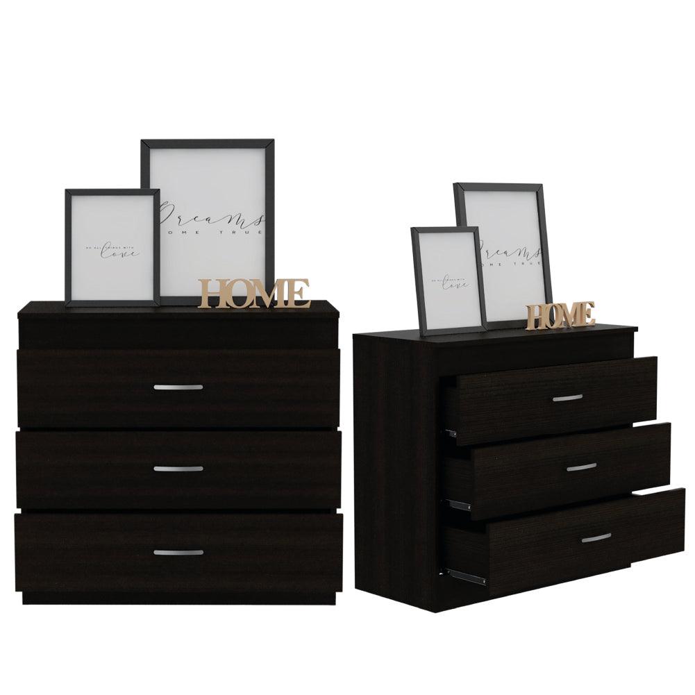 Foto 2 pulgar | Cómoda Organizador conor Wengue con Tres Cajones X2 Virtual Muebles
