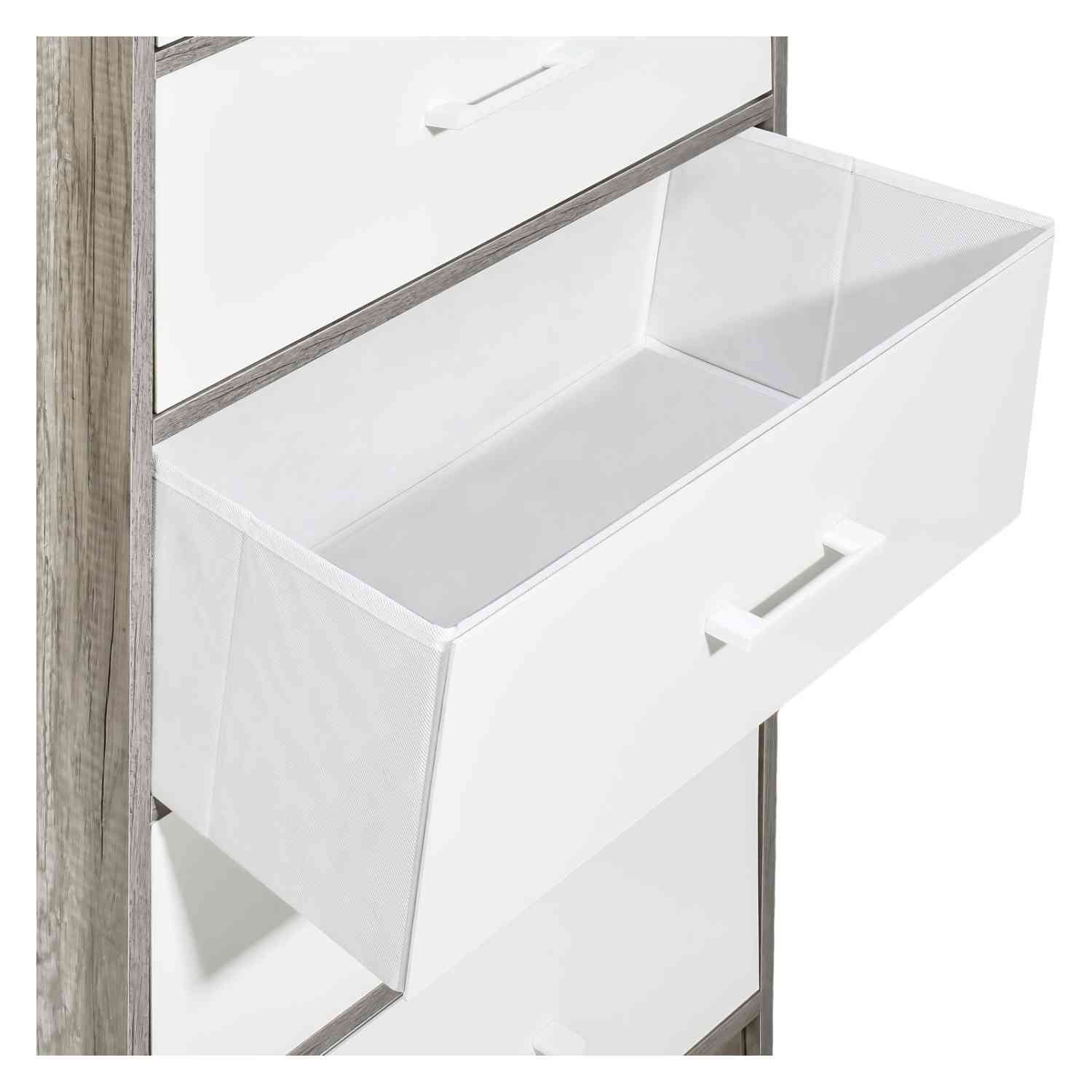 Foto 5 pulgar | Mueble Comoda Cajonera 5 Cajones Tela Estructura Acero Mdf