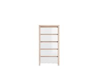 Cómoda Color Blanco Y Madera Con 5 Cajones Y Estructura De Madera Industrial