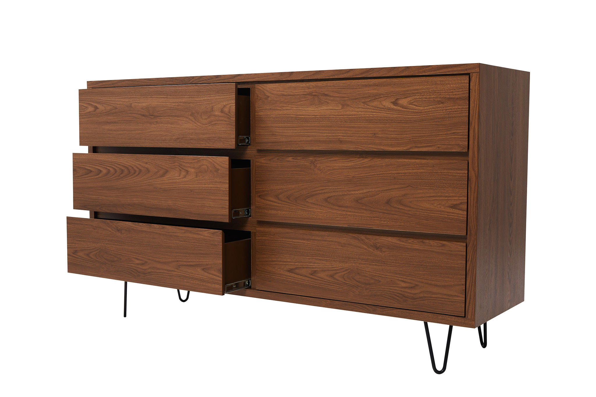 Foto 4 pulgar | Comoda Alterego de Madera Industrial Nogal