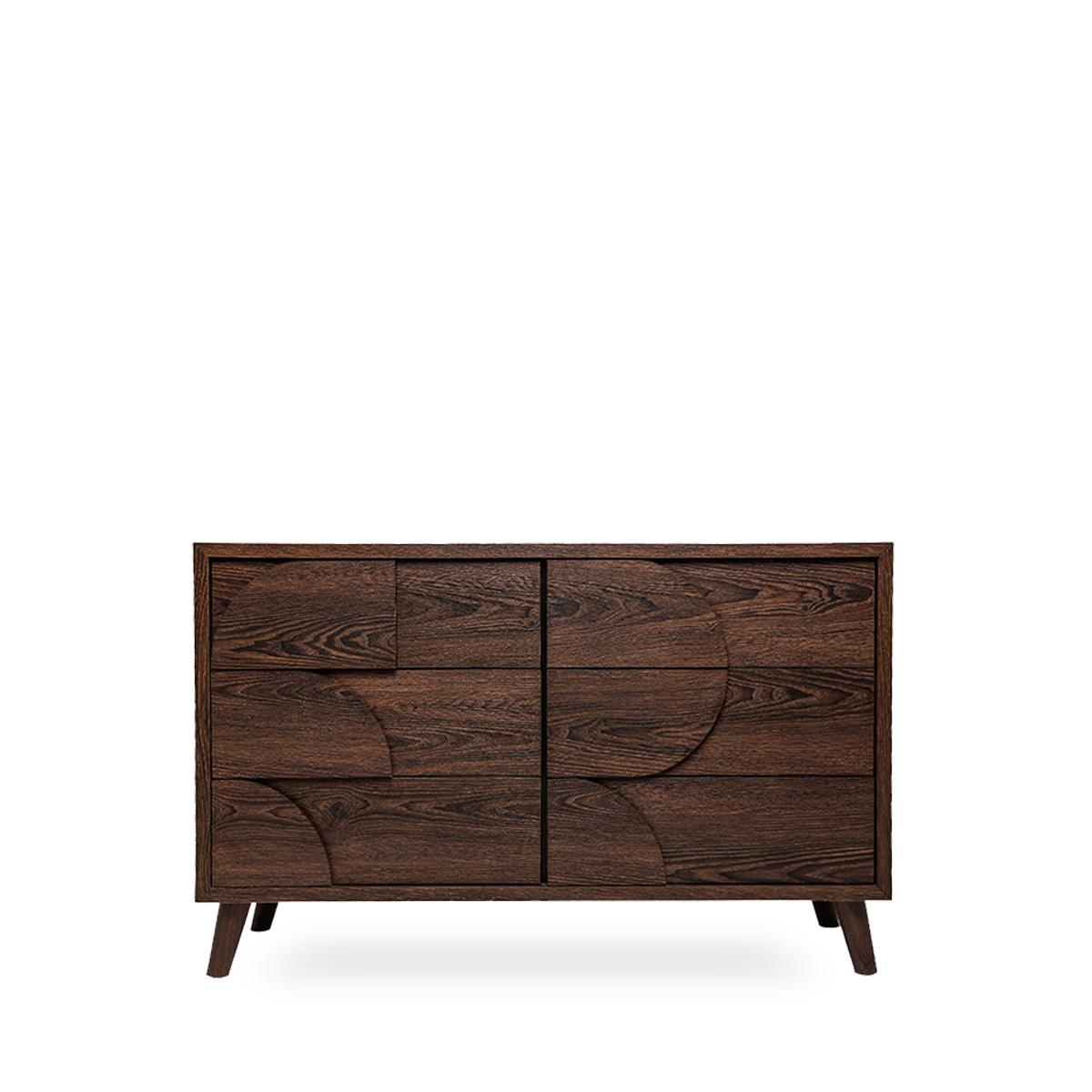 Foto 1 | Cajonera De 6 Cajones Con Relieve Decorativo De Madera Y Estructura De Madera Industrial
