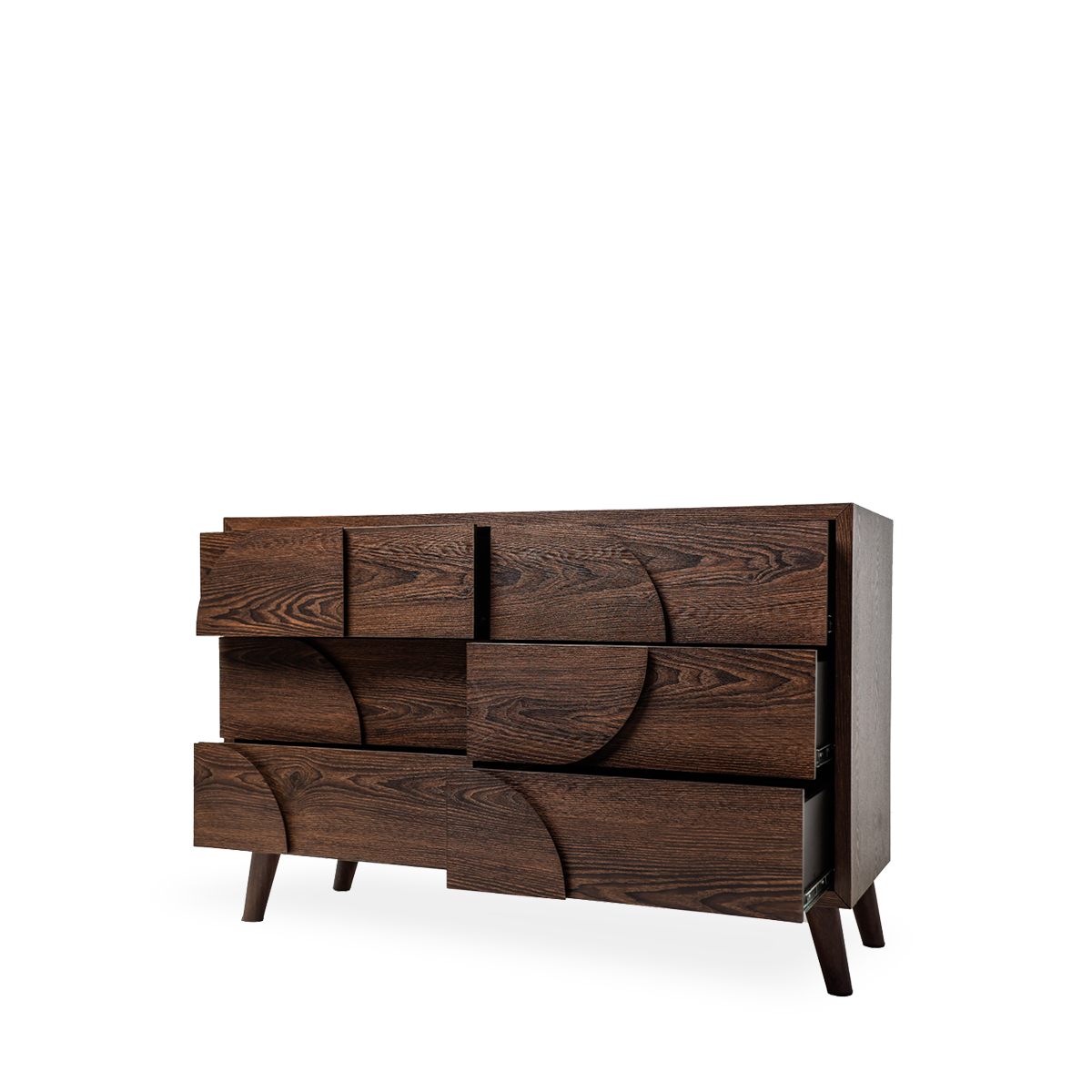 Foto 4 pulgar | Cajonera De 6 Cajones Con Relieve Decorativo De Madera Y Estructura De Madera Industrial