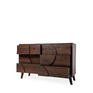 Foto 3 | Cajonera De 6 Cajones Con Relieve Decorativo De Madera Y Estructura De Madera Industrial