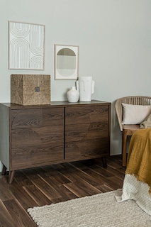 Foto 4 | Cajonera De 6 Cajones Con Relieve Decorativo De Madera Y Estructura De Madera Industrial