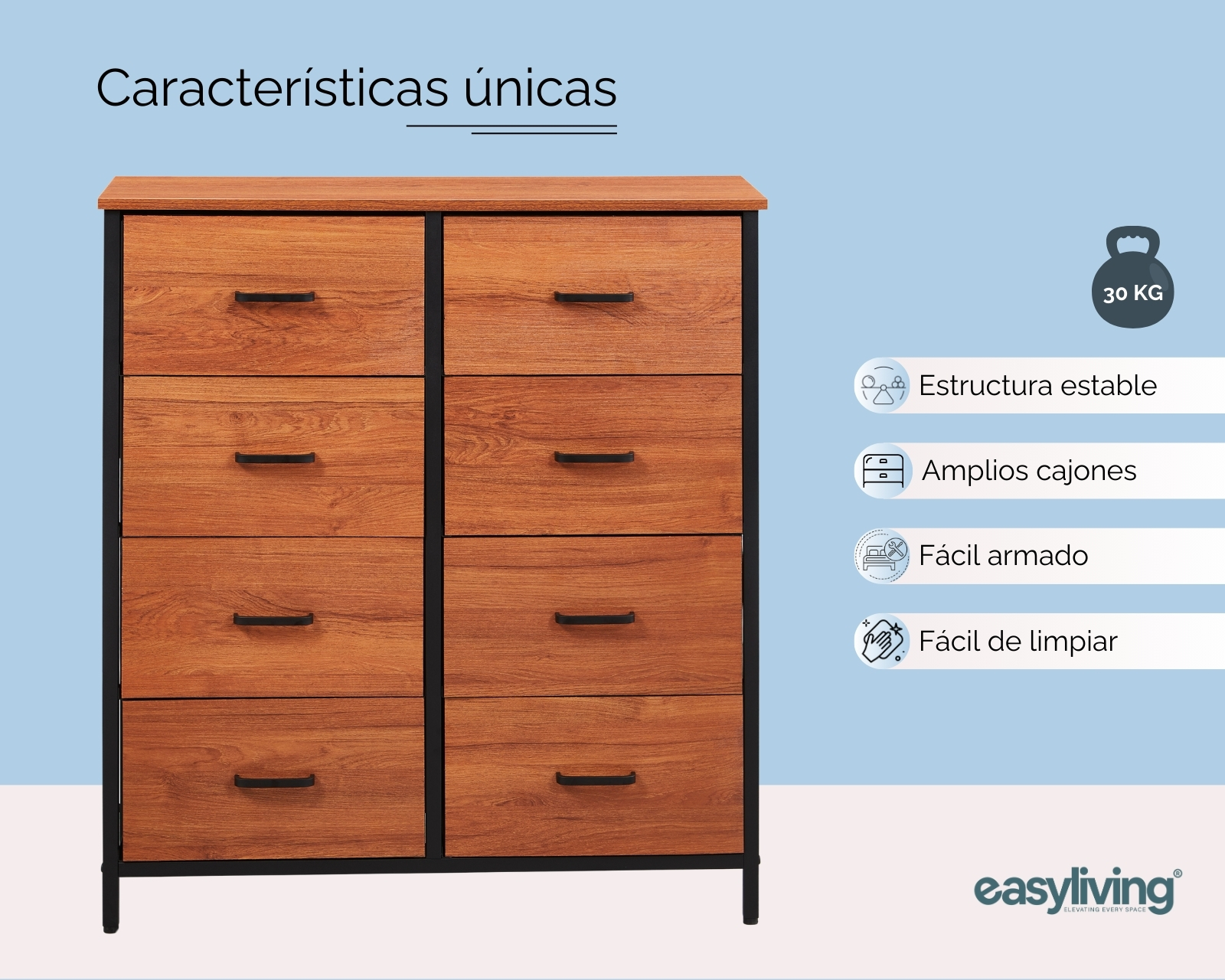 Foto 3 pulgar | Credenza y Organizador Easy Living Miller Negra