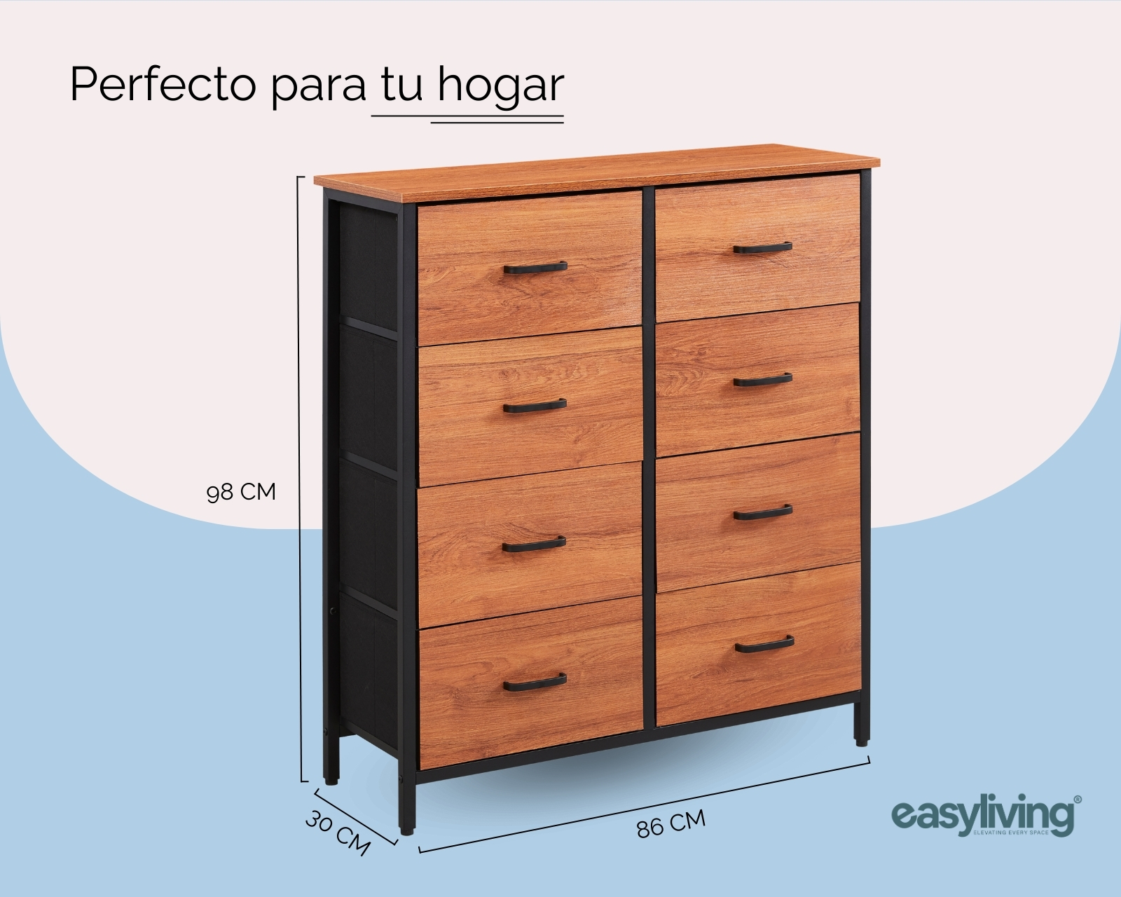 Foto 6 pulgar | Credenza y Organizador Easy Living Miller Negra