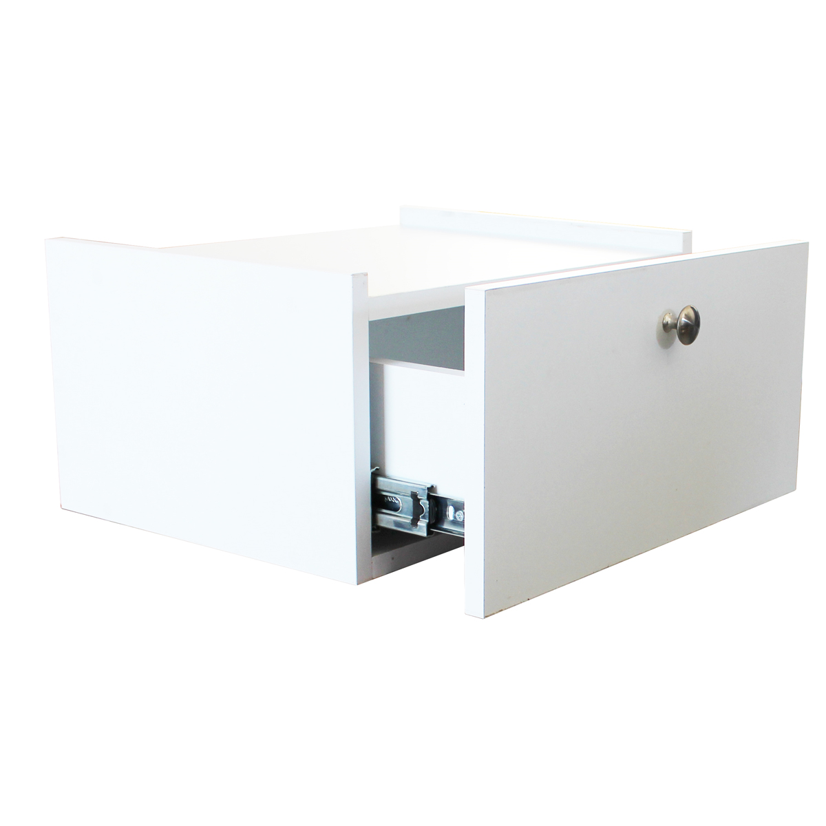 Foto 3 pulgar | Cajonera Buro Mesa Fotante Mdf Recamara Blanco
