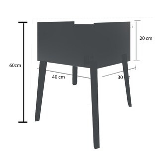 Foto 4 | Cajonera Buro Mesa Patas Moderno Mdf Recamara Rosa