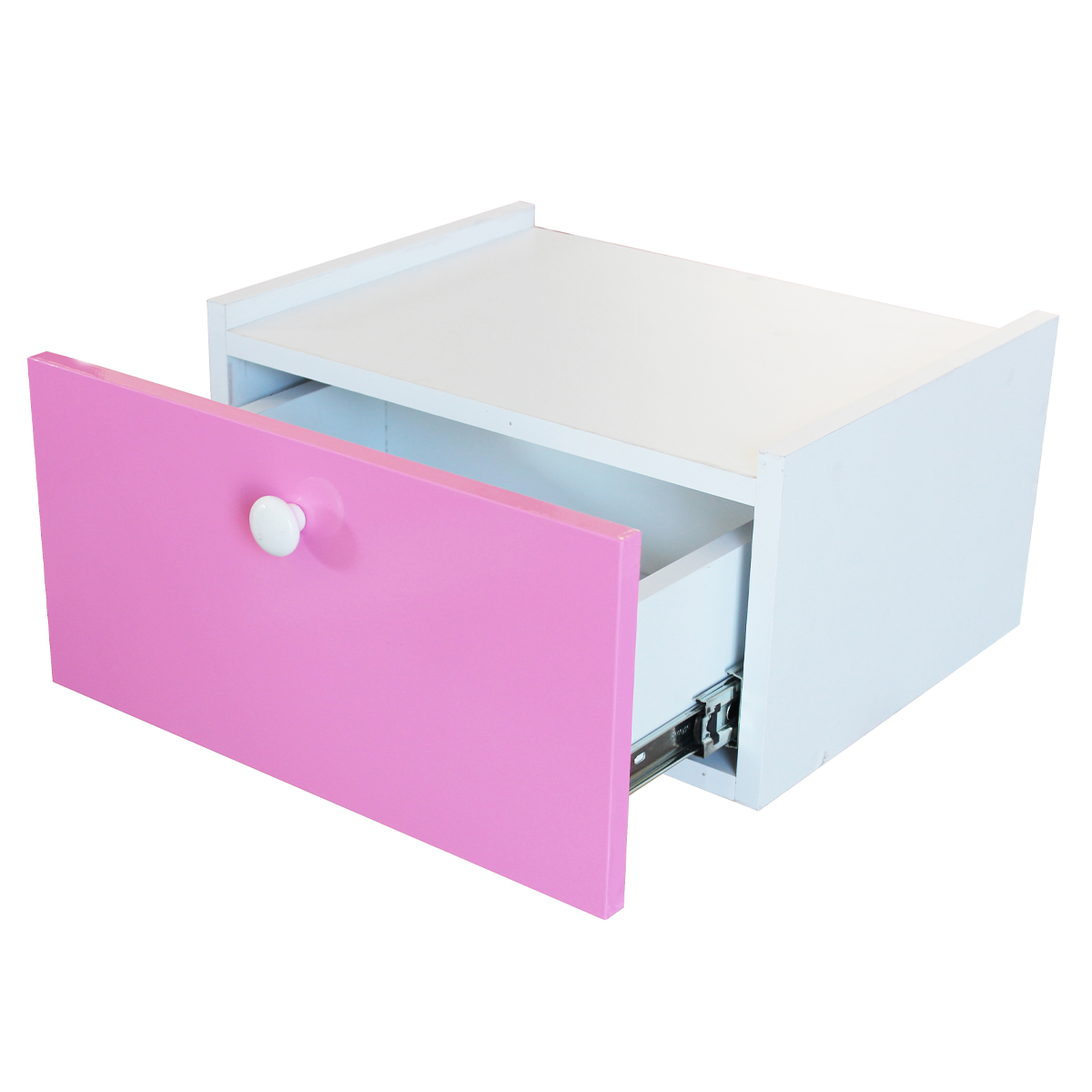 Foto 2 pulgar | Cajonera Buro Mesa Fotante Mdf Recamara Rosa