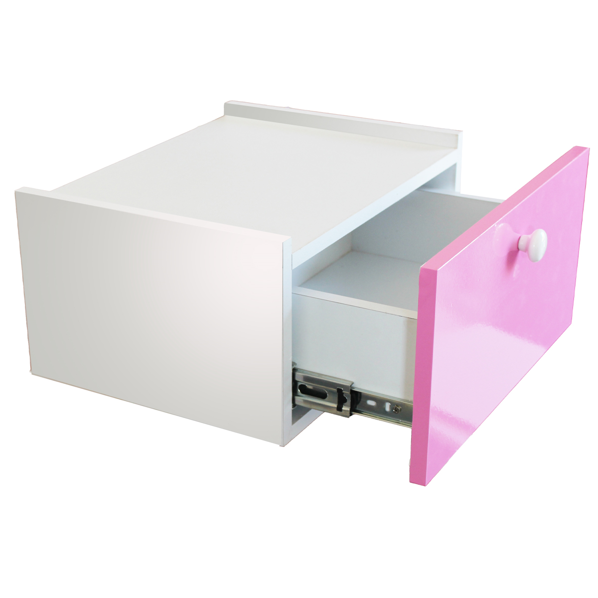 Foto 3 pulgar | Cajonera Buro Mesa Fotante Mdf Recamara Rosa