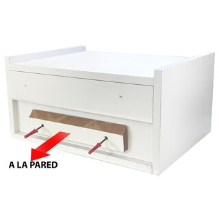 Foto 3 | Cajonera Buro Mesa Fotante Mdf Recamara Rosa