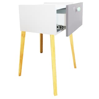 Foto 2 | Cajonera Buro Mesa Patas Moderno Mdf Recamara Gris