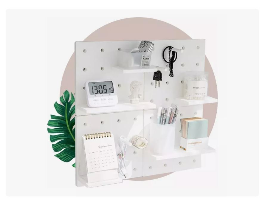 Foto 4 pulgar | Organizadores De Pared Tablero De Agujero Estantes 4pcs