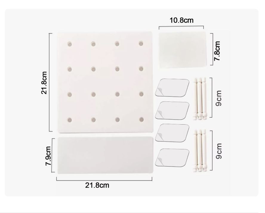 Foto 5 pulgar | Organizadores De Pared Tablero De Agujero Estantes 4pcs