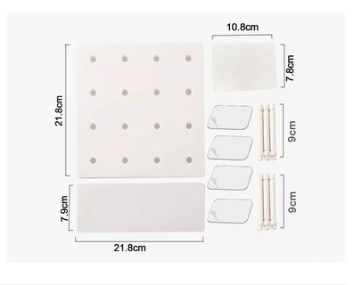 Foto 4 | Organizadores De Pared Tablero De Agujero Estantes 4pcs