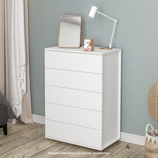 Foto 1 | Cómoda Mobi Mykonos Blanco 5 Cajones