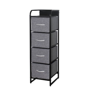 Foto 1 | Cómoda Compacta De 4 Cajones Mu:4life 5l602 Gris Oscuro De Estructura Metal Y Cajones De Tela
