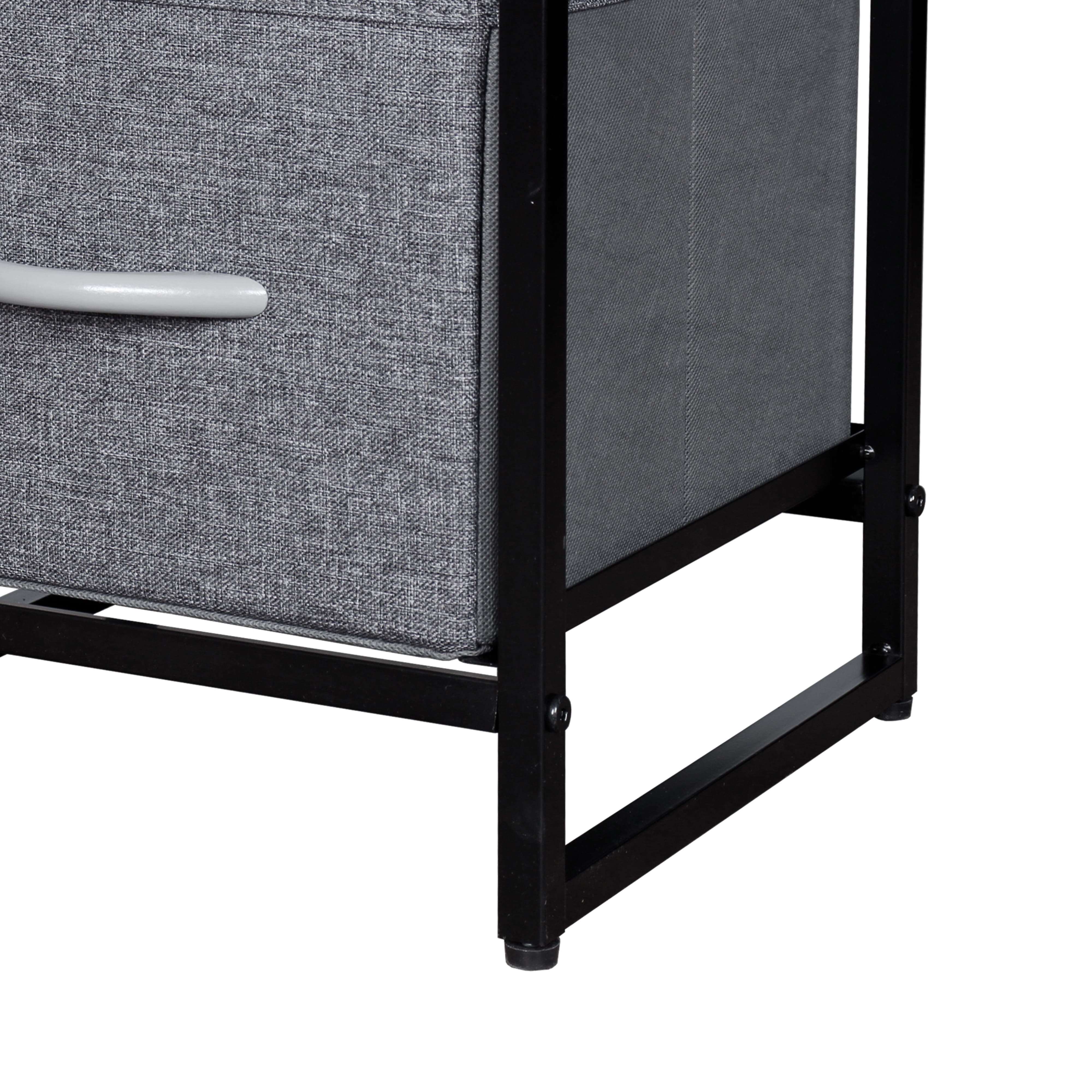 Foto 2 | Cómoda Compacta De 4 Cajones Mu:4life  5l602  Gris Oscuro De Estructura Metal Y Cajones De Tela