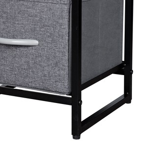 Foto 2 | Cómoda Compacta De 4 Cajones Mu:4life 5l602 Gris Oscuro De Estructura Metal Y Cajones De Tela