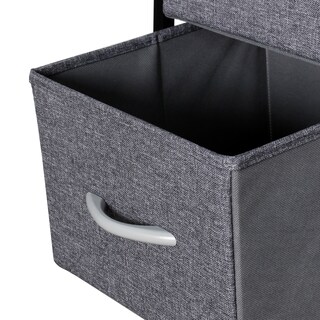 Foto 3 | Cómoda Compacta De 4 Cajones Mu:4life 5l602 Gris Oscuro De Estructura Metal Y Cajones De Tela