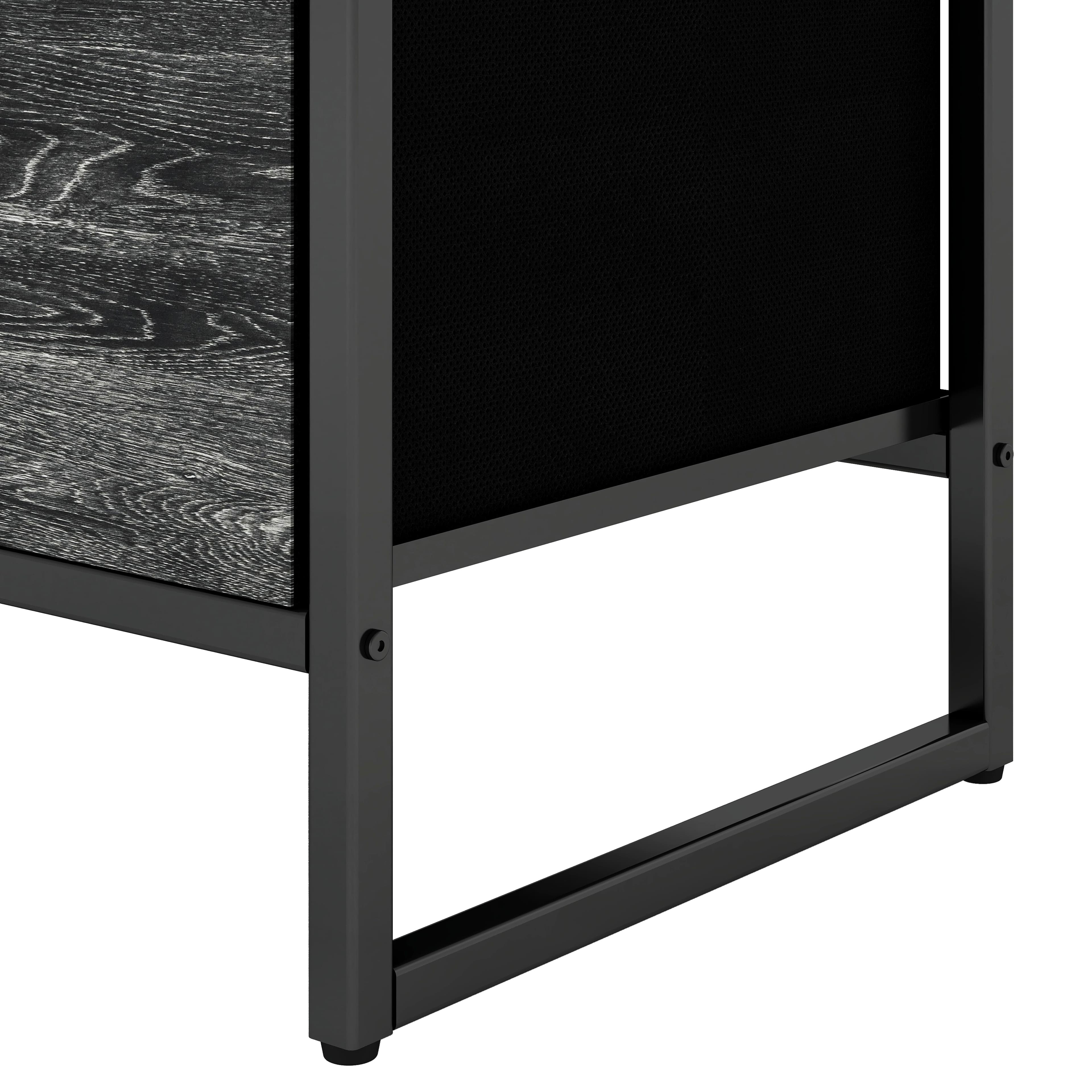 Foto 3 | Cómoda Compacta De 4 Cajones Mu:4life  5l602 Oak Negro De Estructura Metal Y Cajones De Tela