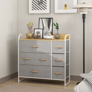 Foto 6 | Cómoda Compacta De 7 Cajones Mu:4life 5l608 Gris Claro De Estructura Metal Y Cajones De Tela
