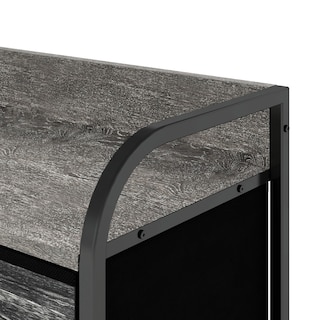 Foto 2 | Cómoda Compacta De 5 Cajones Mu:4life 5l608 Oak Negro De Estructura Metal Y Cajones De Tela