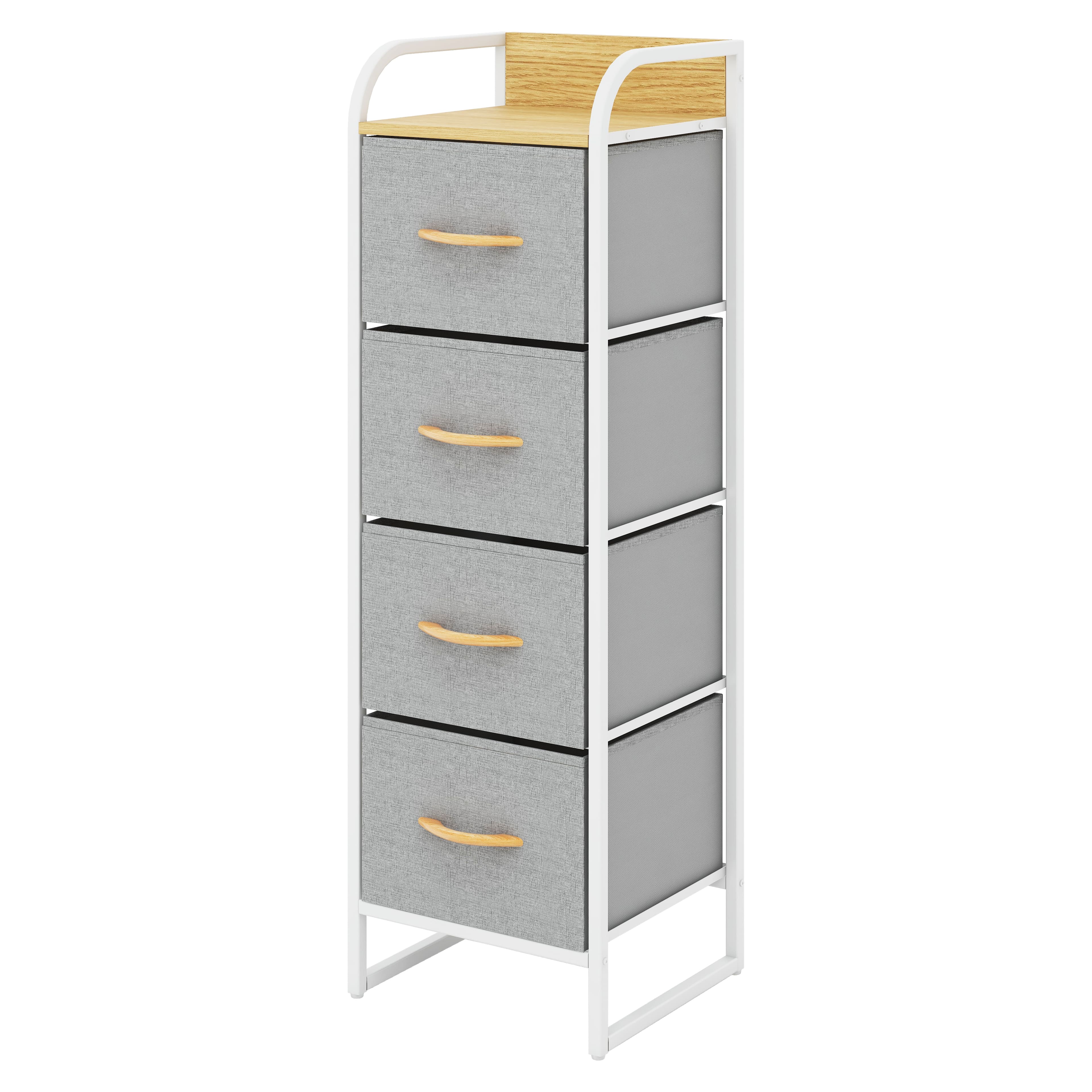 Foto 1 | Cómoda Compacta De 4 Cajones Mu:4life  5l602 Gris Claro De Estructura Metal Y Cajones De Tela