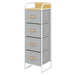 Foto 1 | Cómoda Compacta De 4 Cajones Mu:4life 5l602 Gris Claro De Estructura Metal Y Cajones De Tela