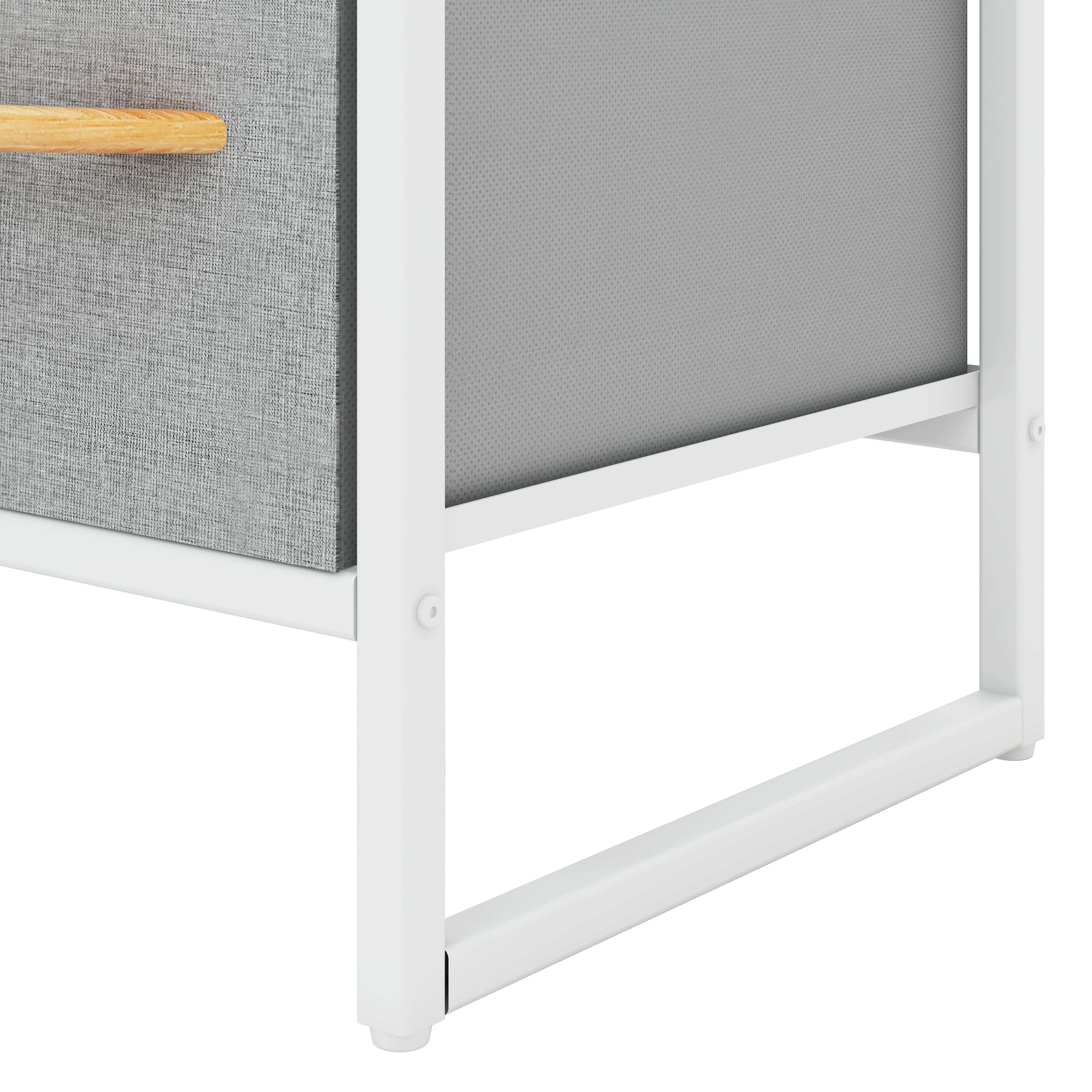Foto 2 | Cómoda Compacta De 4 Cajones Mu:4life  5l602 Gris Claro De Estructura Metal Y Cajones De Tela