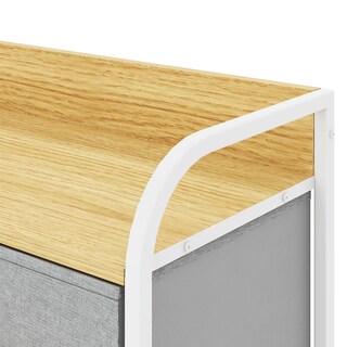 Foto 4 | Cómoda Compacta De 4 Cajones Mu:4life 5l602 Gris Claro De Estructura Metal Y Cajones De Tela