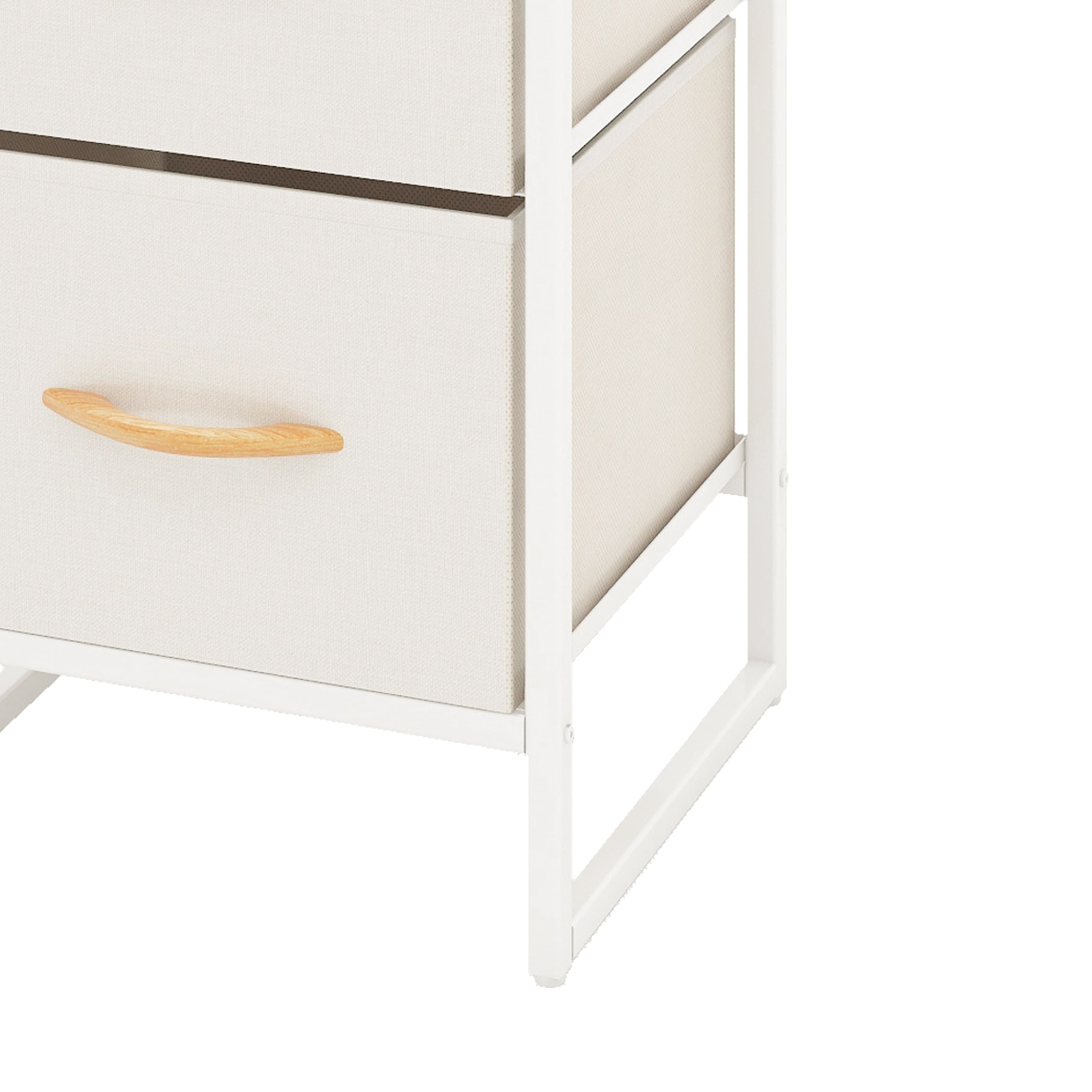 Foto 3 | Cómoda Compacta De 7 Cajones Mu:4life  5l608 Blanco Crema De Estructura Metal Y Cajones De Tela