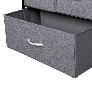 Foto 3 | Cómoda Compacta De 7 Cajones Mu:4life 5l608 Gris Oscuro De Estructura Metal Y Cajones De Tela