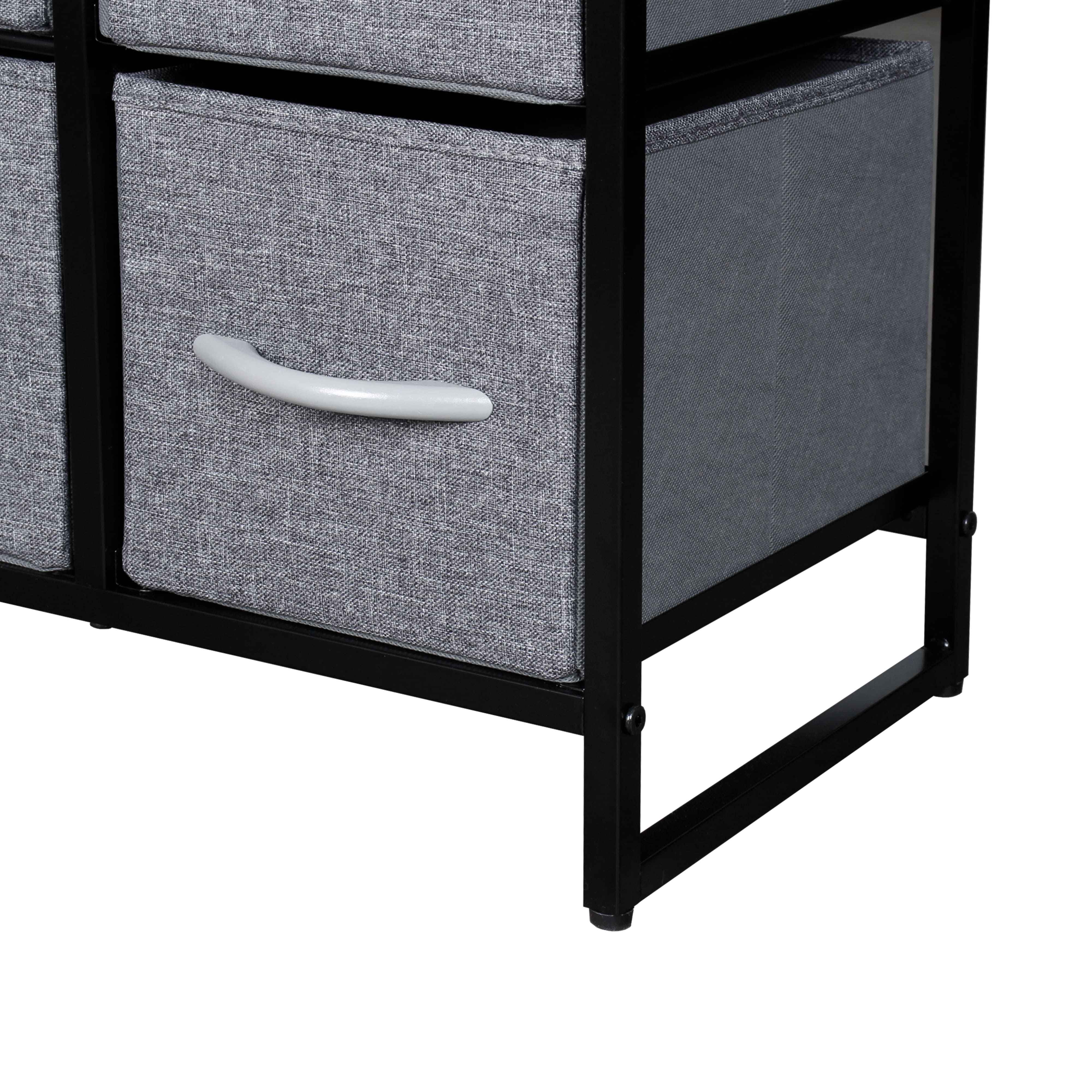 Foto 4 | Cómoda Compacta De 7 Cajones Mu:4life  5l608  Gris Oscuro De Estructura Metal Y Cajones De Tela
