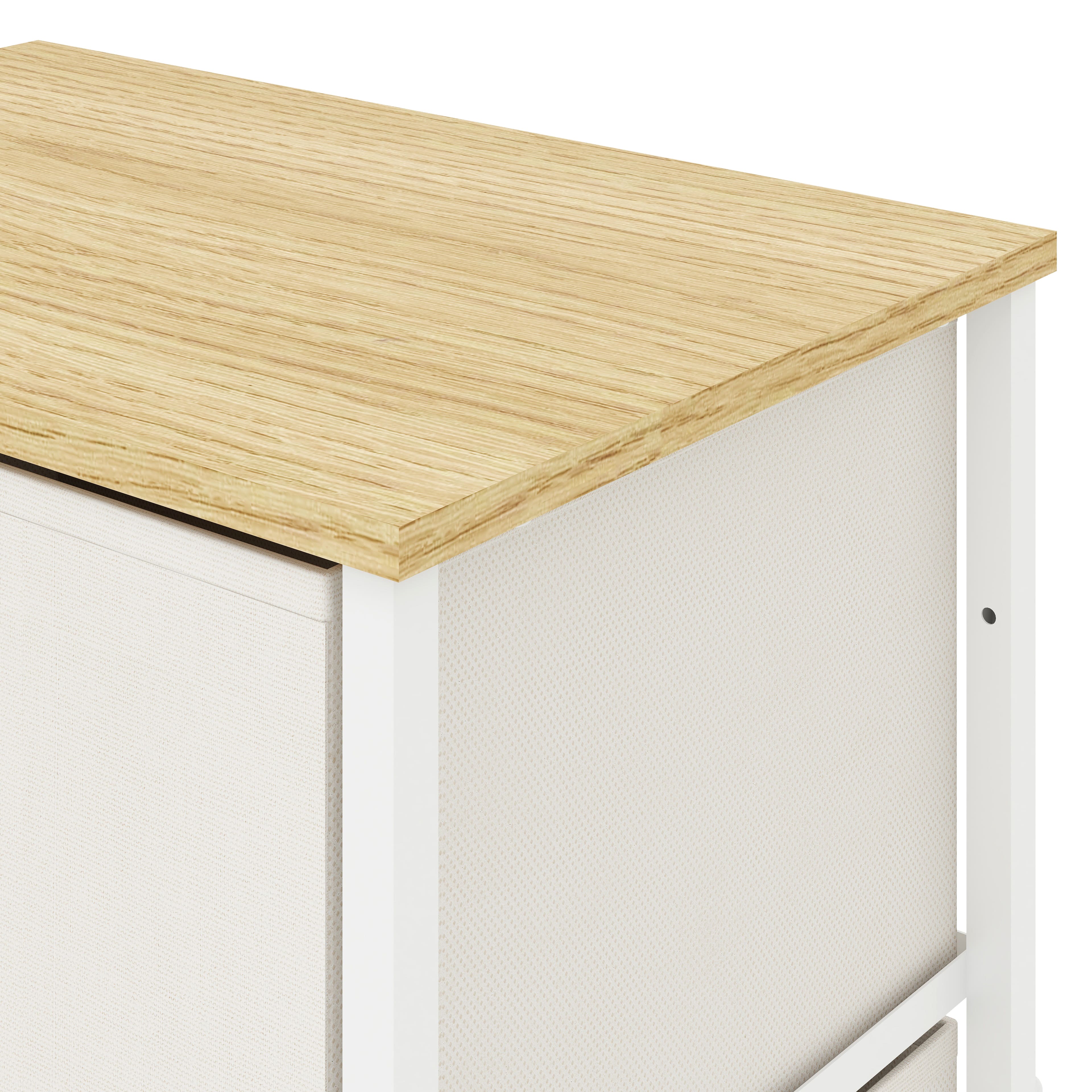 Foto 3 pulgar | Organizador Cajonera De 3 Cajones Y 3 Estantes Mu:4life 5l-804-white Blanco Crema De Estructura Metal Y Cajones