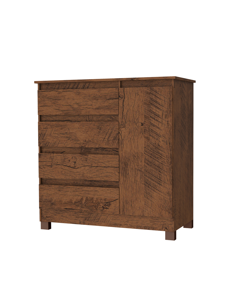 Cómoda Cajonera Skal 1 Puerta 4 Cajones