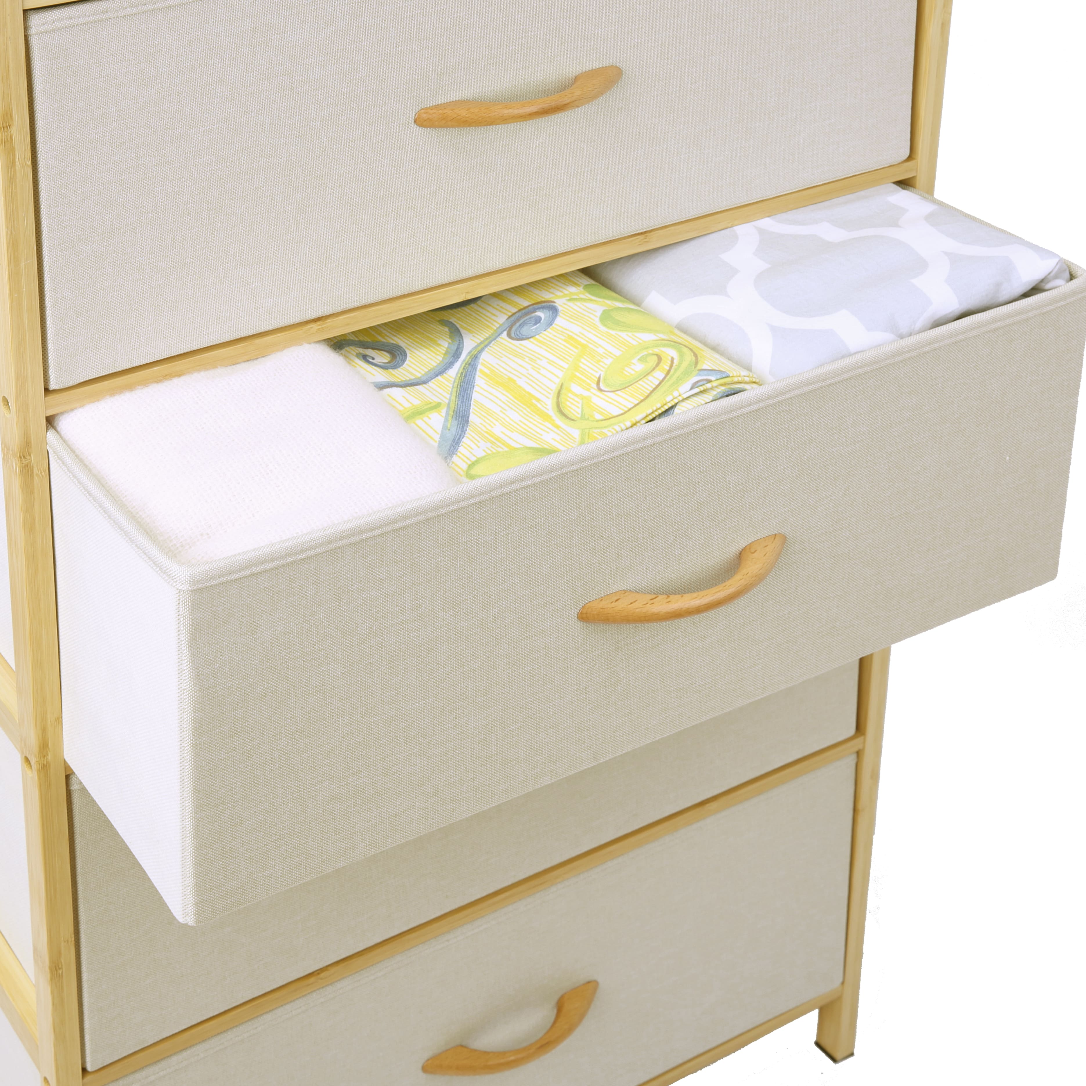 Foto 4 | Cómoda De Bambú Mu:4life 6f-101 Natural Con 3 Cajones De Almacenamiento