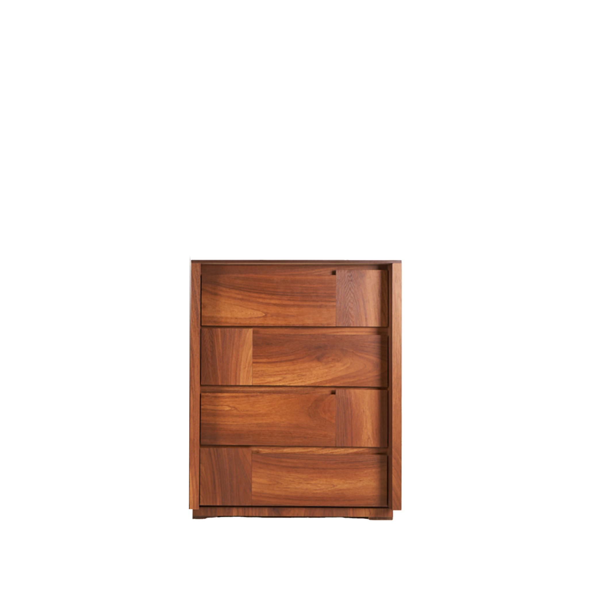 Foto 2 pulgar | Cómoda Cajonera De 4 Cajones Color Nogal - Madera Mdf Y Melamina