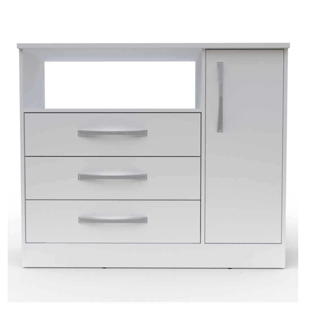 Foto 4 | Cómoda Cajonera Skal Con 3 Cajones 1 Puerta Color Blanco