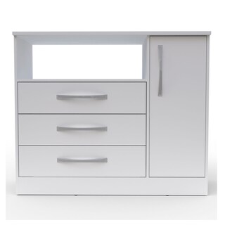 Foto 4 | Cómoda Cajonera Skal Con 3 Cajones 1 Puerta Color Blanco