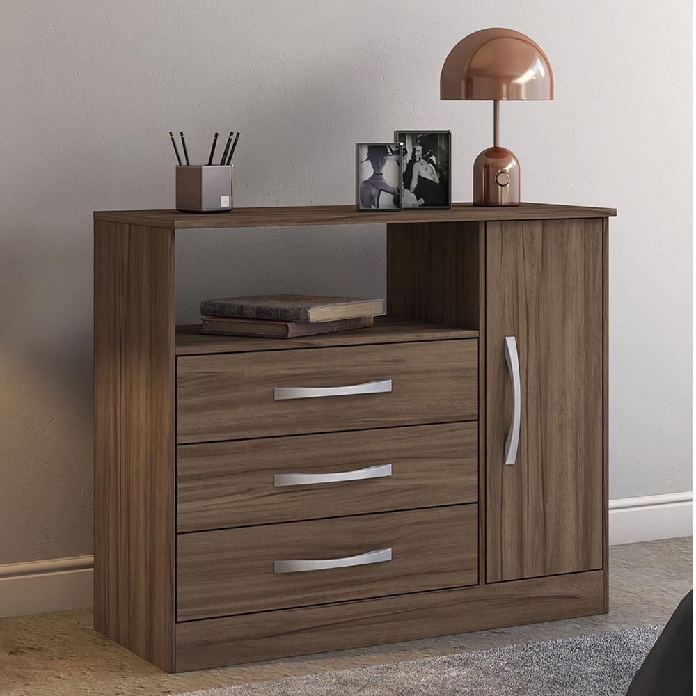Cómoda Cajonera Skal Con 3 Cajones 1 Puerta