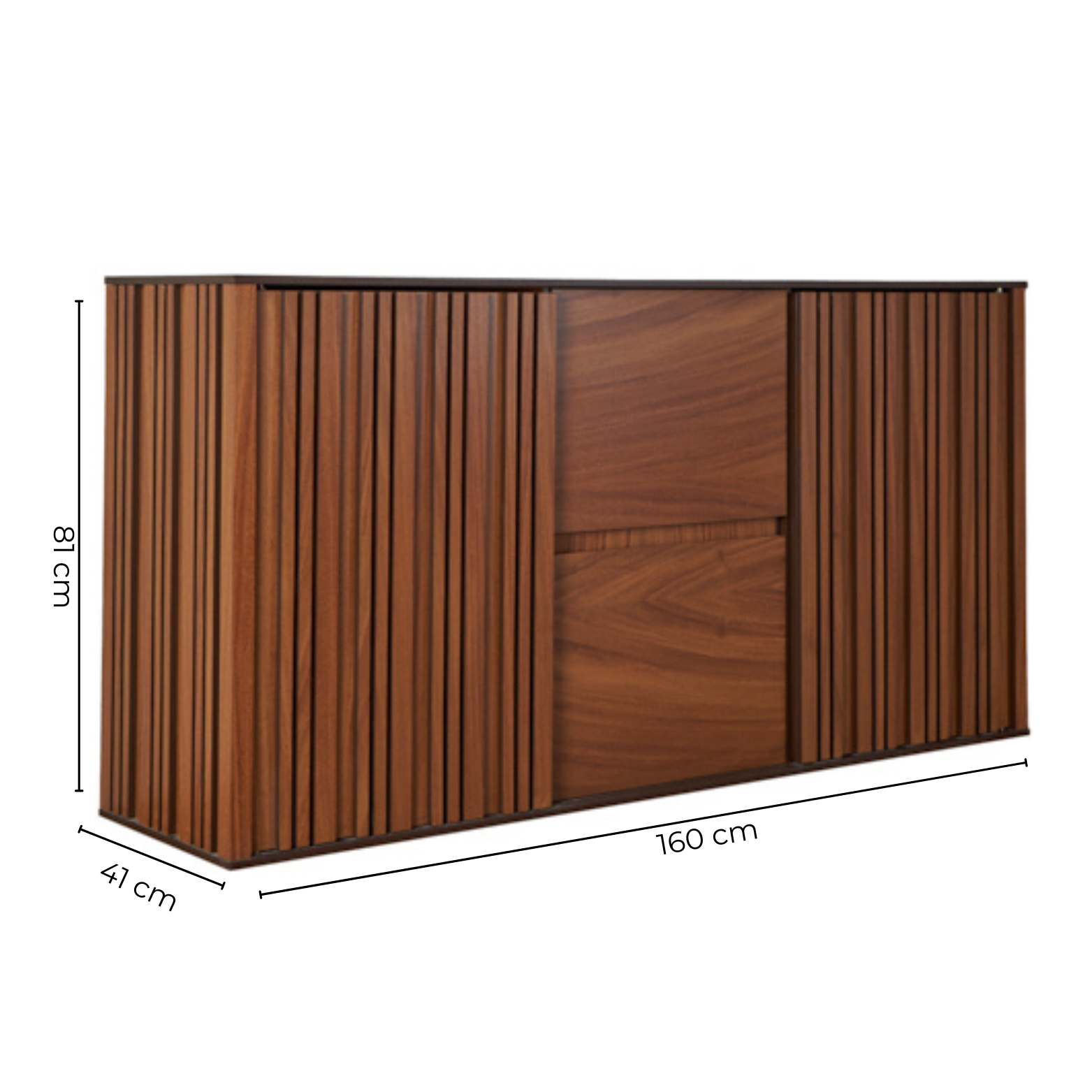 Foto 5 | Cómoda - Cajonera Con 2 Cajones Y 2 Puertas Color Parota - Chapa