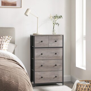 Foto 3 | Unidad De Almacenamiento Songmics Dresser De Estilo Industrial Con 5 Cajones