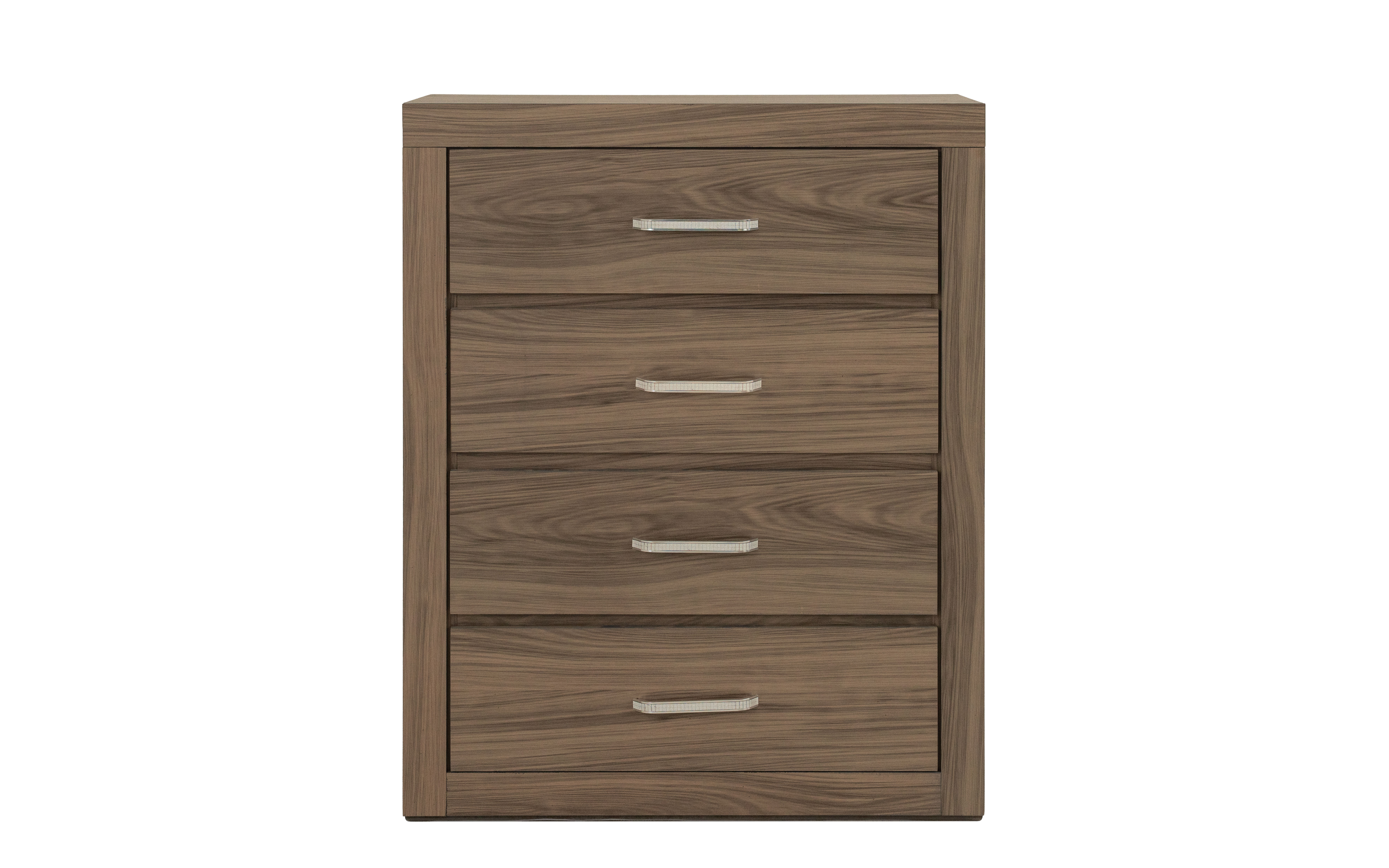 Foto 1 | Cómoda - Cajonera Con 4 Cajones Color Gris Con Jaladeras De Metal - Madera Industrializada