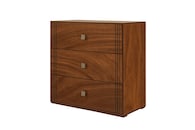 Cómoda - Cajonera Con 3 Cajones Color Parota - Madera Industrializada