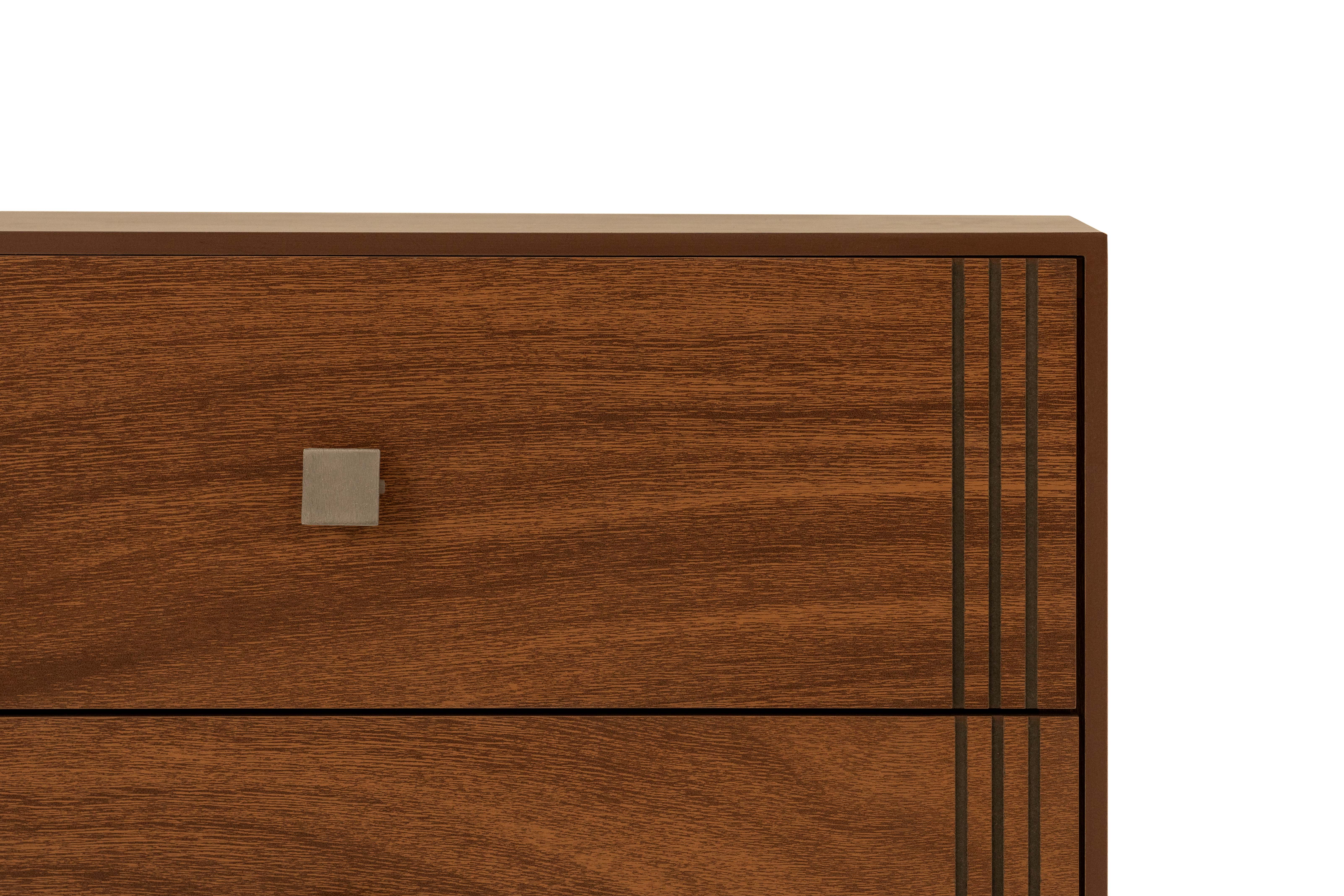 Foto 2 | Cómoda - Cajonera Con 3 Cajones Color Parota - Madera Industrializada
