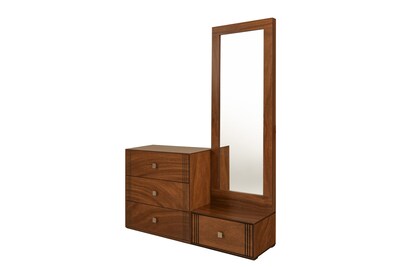 Foto 4 | Cómoda - Cajonera Con 3 Cajones Color Parota - Madera Industrializada