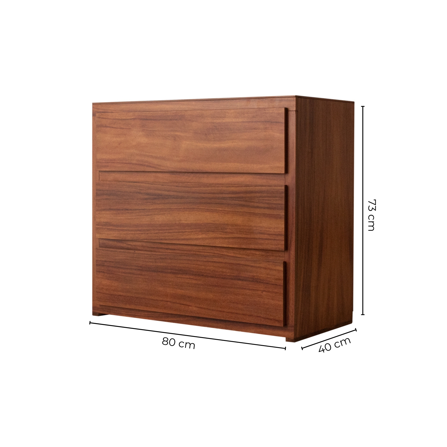 Foto 7 | Cómoda - Cajonera Con 3 Cajones Color Nogal - Chapa