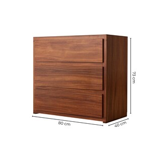 Foto 7 | Cómoda - Cajonera Con 3 Cajones Color Nogal - Chapa