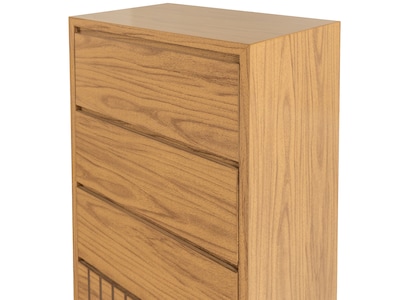 Foto 4 | Cómoda - Cajonera Con 4 Cajones Color Natural - Madera Industrializada